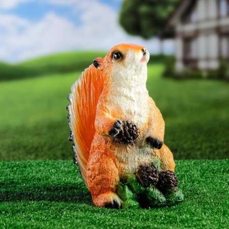 Garden figure "Squirrel with cones" 27cm