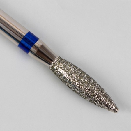 Diamond cutzes for manicure "Flame", medium grain, 2.3 × 10 mm, in a plastic case-2
