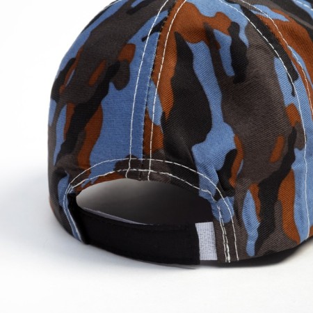 Baby Minaku cap "Camouflage" Brown-blue color, size 44-46-1