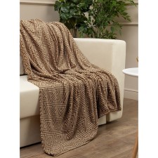 Texrepublic blanket, size 150x200 cm, brown color