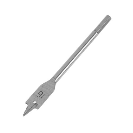 Drill on wooder scrap, hexagonal shank, 16 x 152 mm
