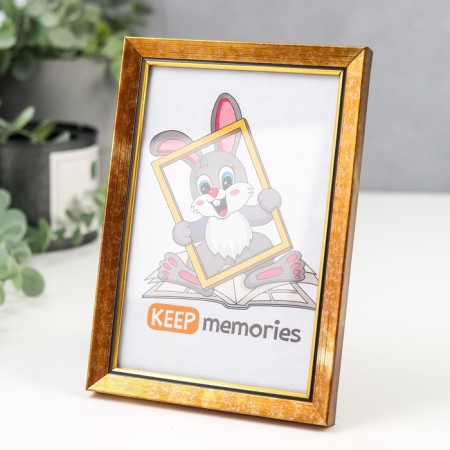 Photo frame plastic 10x15 cm 1514 gold-1