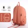 Youth backpack from textiles on lightning, 4 pockets, peach color
