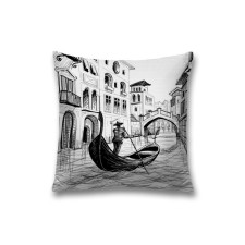 Pillowess decorative “Traveling in Venice”, on a zipper, size 45x45 cm
