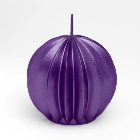 Figure candle "Ball facet", 6.5x6.5 cm, purple-1