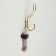 Hook furniture tundra TKT002, three -rod, gold