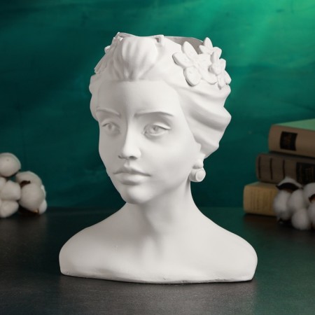 Kashpo - VAZ "Klementina" 22x16x29cm, white-1