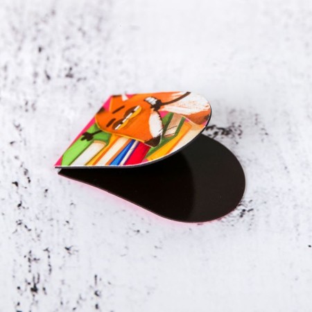 Magnetic bookmarks on the substrate "Bookmarks, bookmarks, my instruments!", 6 pcs-2