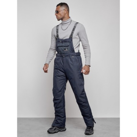 Semi-combinezone ski insulated male winter, size 48, dark blue color-1