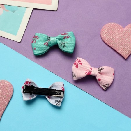 Hair clamp "Bow" bow, 4.5 cm, mix