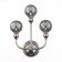 Sconces st. SL552.101.03. Funhi. 3x5 W, G9, 4000K, 33x42 cm, Nickel color