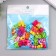 Beads for creativity plastic "inscription LOVE" Color set 50 pcs 1x1.7 cm