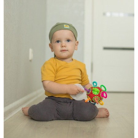 Developing toy - rattle, "ball - ratchet", rattle, color of mix, crumb I-9