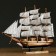 The ship "Carista" is three -masted with white sails, 40*5.5*33cm