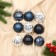 Set of balls Plastic D-6 cm, 9 pcs "Melody" Orbitis pattern of elite blue, mix