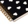 Notebook A5, 60 sheets in a cage on the crest of Black & White "Hearts", covered cardboard, lamination Soft Touch