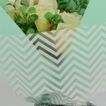 Matte film with a pattern "Wave", peach color, 57 x 57 cm-6