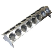 Chickens for chickens, 16 cells, tray, galvanized steel