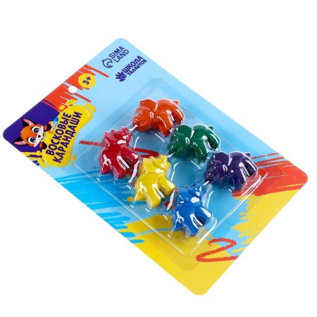 Wax pencils "Dinosaurs", set of 6 colors-4