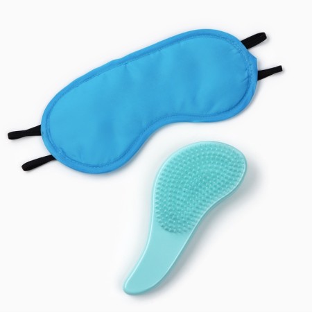 Avocado set, cosmetic bag, sleep mask and comb-2