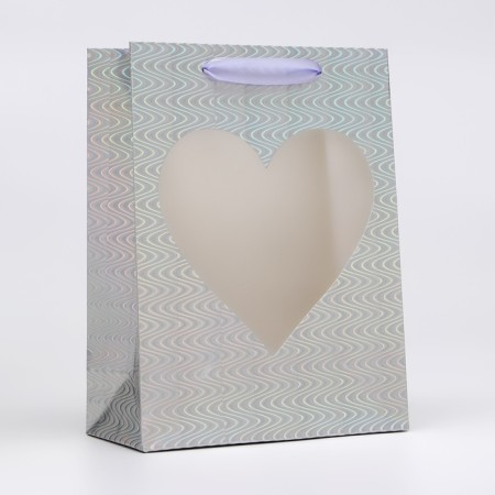 Packet Holography with the window "Heart", "Silver" s 23.5 x18 x 8.5 cm