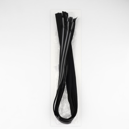 Lightning “Spiral”, No. 7, detachable, waterproof, with a reflective tape, locking machine, 60 cm, black/gray color-2