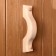 Handle "bridge" with plugs, aspen