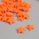 Decor for creativity plastic "Stars" neon orange set 50 pcs 1.4x1.4 cm