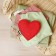 Developing toy - heating pad "heart", with cherry bones, 26 cm