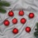 Set of balls plastic D-4 cm, 8 pcs "The edges of the assorted stars" red