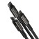Cable 3B1 Baseus, Tungsten Gold One-For-Three, Microusb+Type-C+Lightning, 3.5a, 1.5 m, Black