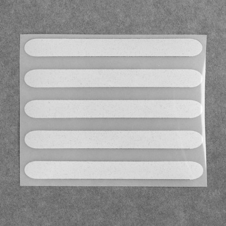 Reflective thermonacle “stripes”, 10 × 1 cm, 5 pcs on the sheet, the color is gray-3