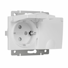 The W117220120120120 Double Moisture Protection, with grounding, with protective lids and curtains, white 967649