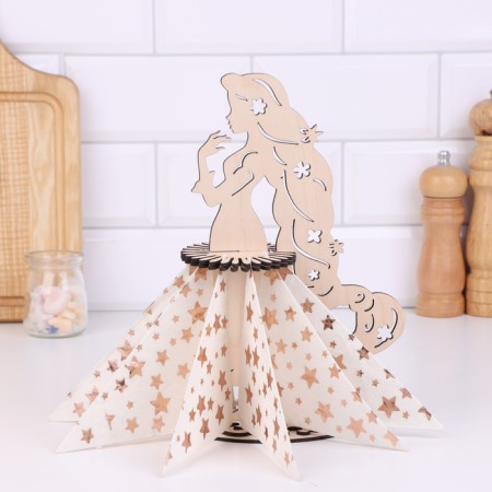 Napkin "Girl Summer", plywood