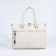 Luggage bag on lightning, 2 outer pockets, beige color