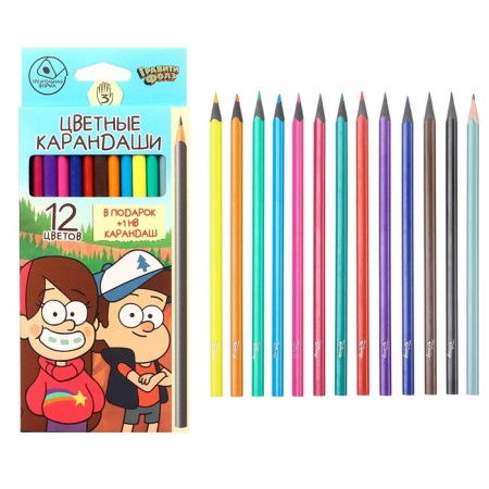 Colored pencils, 12 colors, trihedral, gravity farz-8