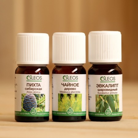 A set of 100% natural essential oils "Fir, tea tree, eucalyptus"-1