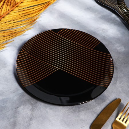 Round plate "Geometry", 20 cm-1
