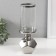 Ceramics candlestick, glass per 1 candle "Eye" d = 7.5 cm silver 10.5x10.5x27 cm