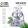 Gift bag of Santa Claus "Snowflakes", silver, 60 x 40cm