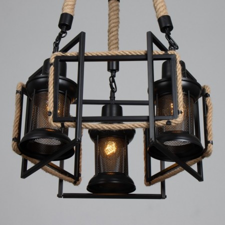 Caus -chandelier "MADILAL" 3HE27 Black 40x42x64cm Bayerlux-2
