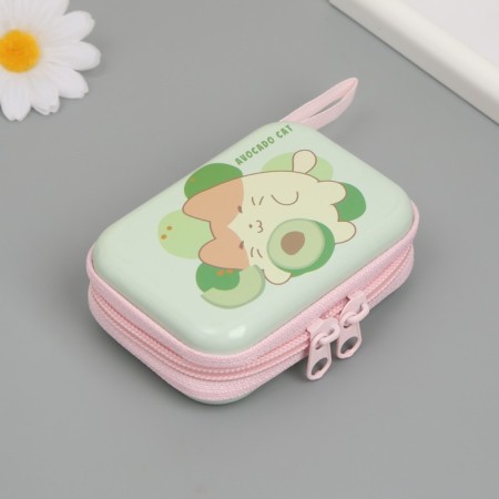 Casket Metal with zipper "Fruit meow" MIX 9x6.5x3.3 cm-2