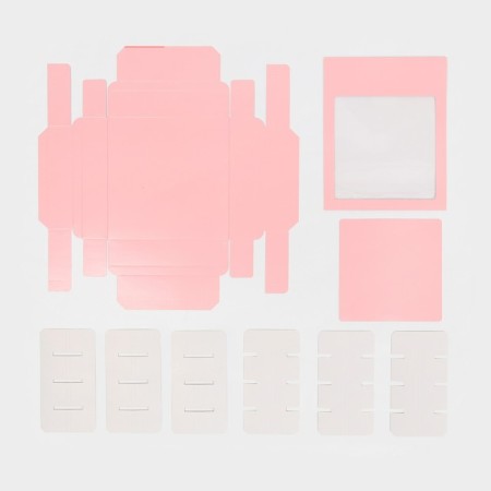 Box for sweets, confectionery packaging, 16 cells, “pink” 17.7 x 17.7 x 3.8 cm-6