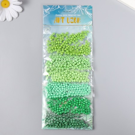 Round beads 6/0 "Foliage colors" 6 colors x 10 g 20x8 cm