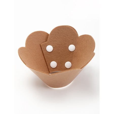 Veterinary collar made of felt "chamomile", size l, brown-2