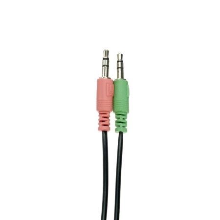 Ritmix RH-555M Gaming headphones, game, full-size, microphone, 3.5mm, 1.8m, black/green-5