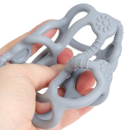 Silicone teething "Sphere", graphite color, Mum & Baby-5