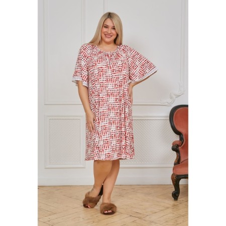 Women's dress, size 64, pink color-1