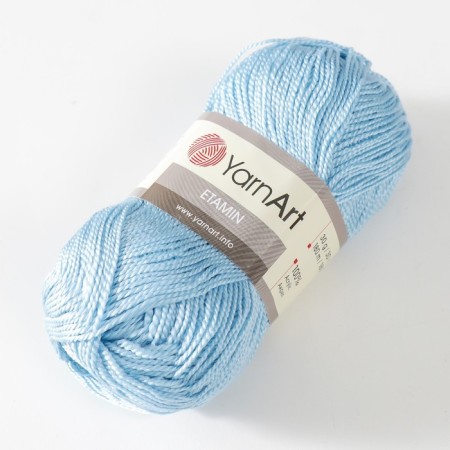 Yarn "etamin" 100% acrylic 180m/30g (424 blue)-1