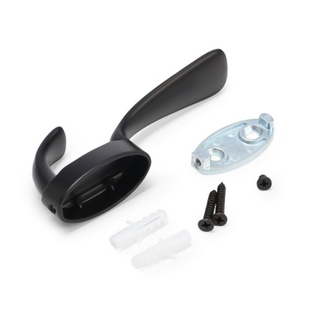 Furniture hook Cappio Sea, two -rod, zinc, black color-6